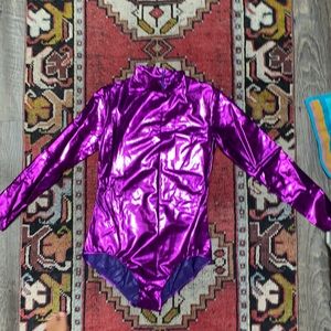 Metallic purple leotard women’s large